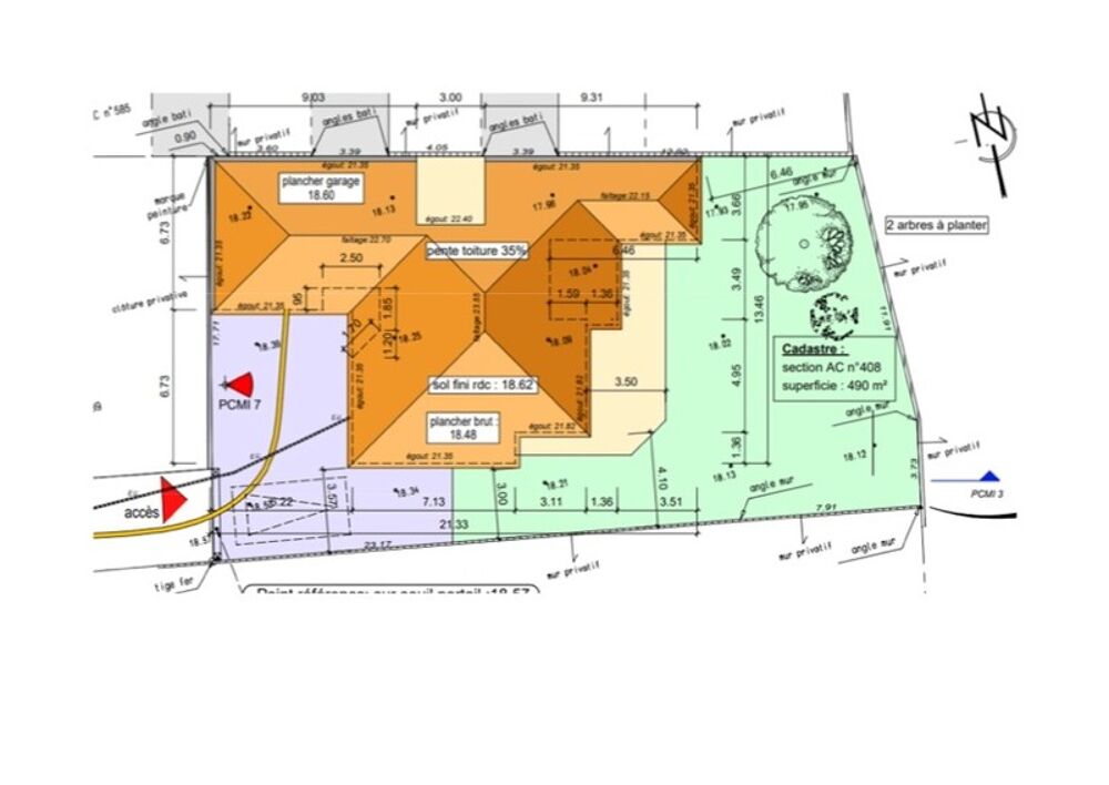 Vente Terrain Terrain à vendre de 490 m2 + 108m2 (accès) Viabilisé à SAINT GILLES CROIX DE VIE (85) Saint gilles croix de vie