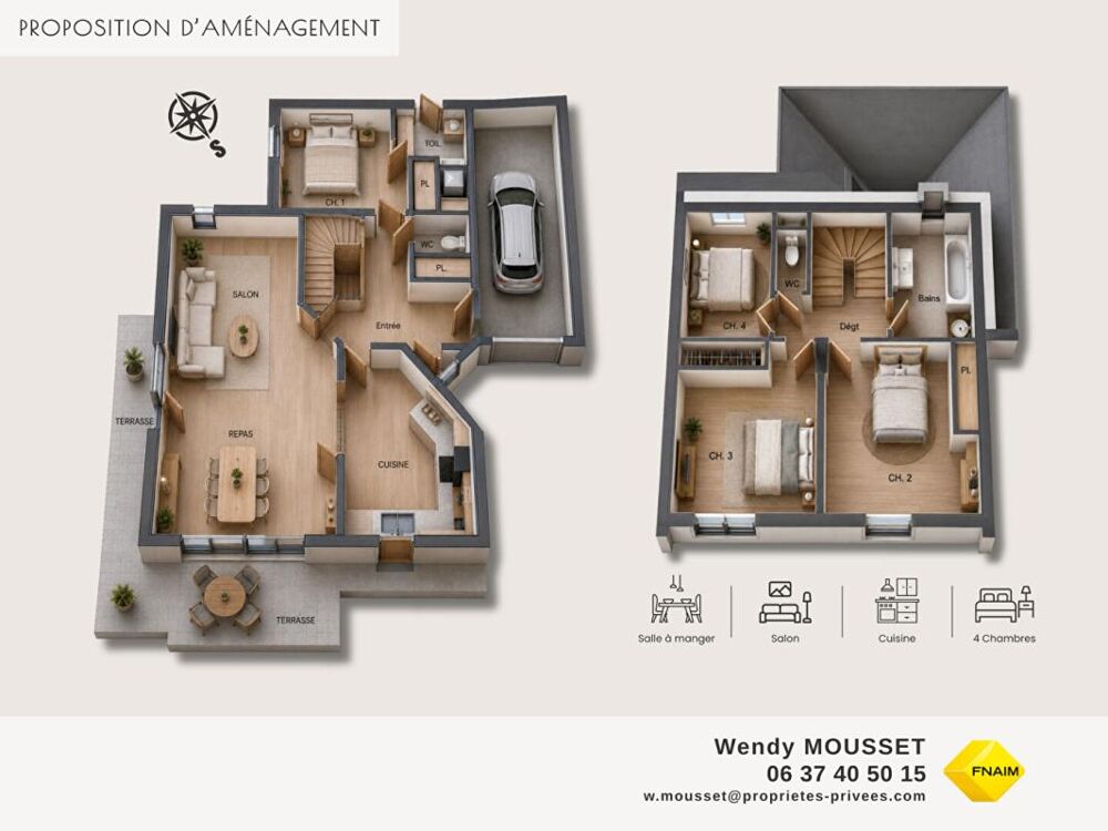 Vente Maison Maison à 900 m de la plage et 300 m des commerces Le tour du parc