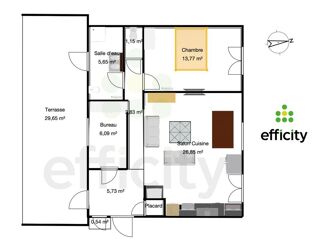  Appartement � vendre 3 pi�ces 64 m�