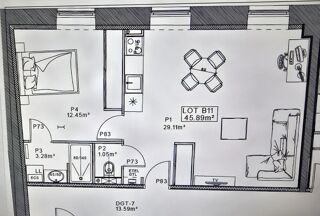  Appartement à vendre 2 pièces 46 m²