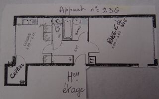  Appartement � louer 1 pi�ce 40 m�