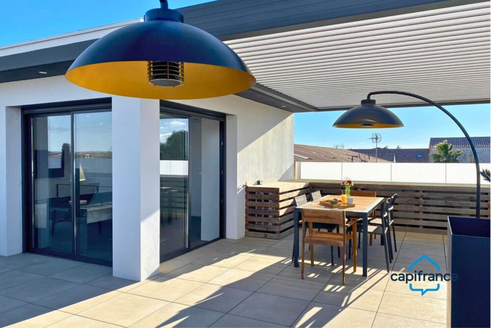 A 10 min de Sète, à Frontignan, Appartement duplex dexception avec terrasse panoramique de 82 m²  Prestations haut de gamme