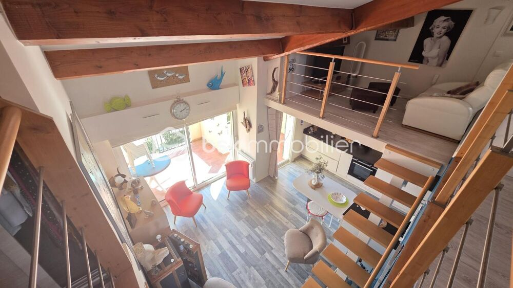 BIEN D'EXCEPTION - Naturiste - Magnifique 3 pièces avec grande mezzanine et balcon à 20m de la mer  Leucate (11)