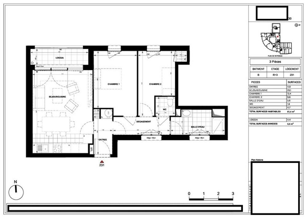 Appartement 5 pièces 103 m² · à Gennevilliers · 103 m² · 440 000 €