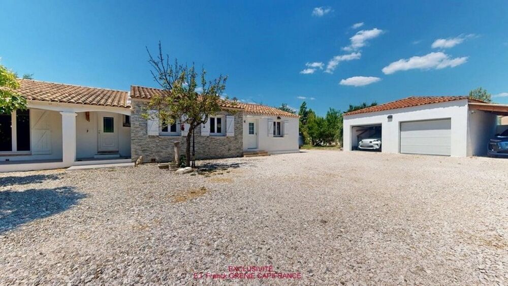 Garéoult  Maison de plain-pied 167m² utiles avec studio indépendant, piscine, double garage de 35 m², terrain arboré