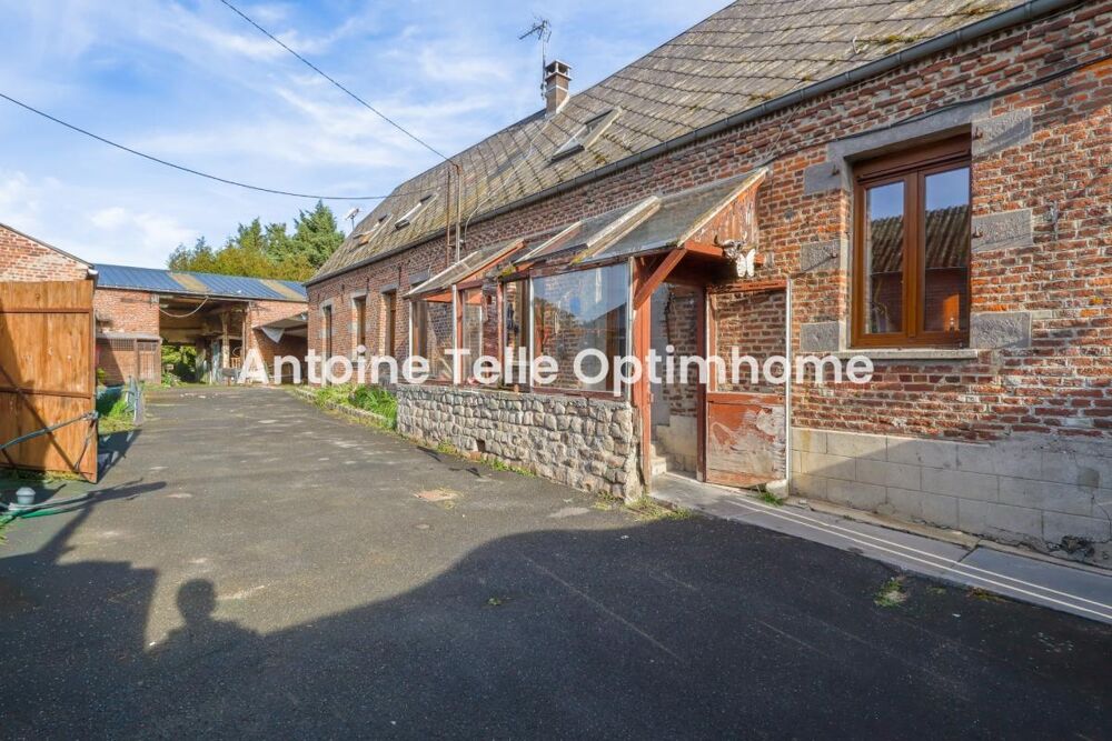 Vente Maison BAZUEL 59360 - Longère individuelle à conforter avec grange, dépendances & jardin clos sur 810m² Bazuel