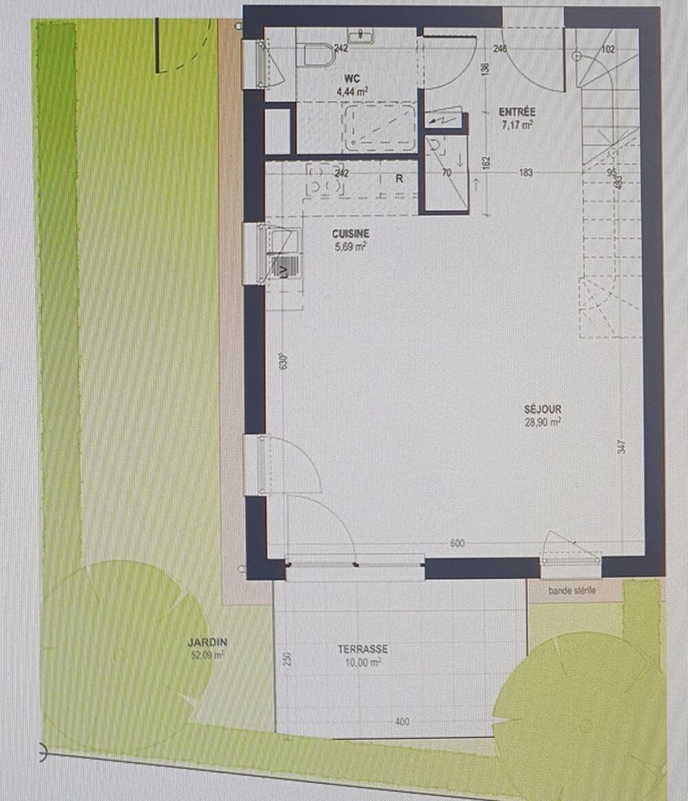 Vente Appartement Maison jumelée 91 m² + jardin + terasse+ garage  à vendre 4 pièces HOLTZHEIM (67) Holtzheim