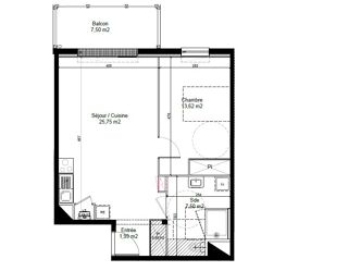  Appartement � louer 2 pi�ces 50 m�