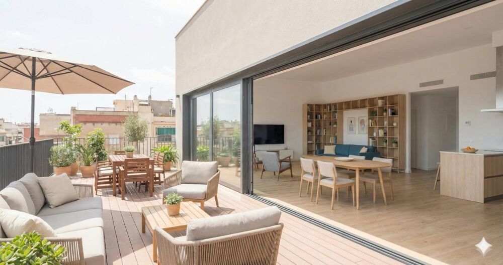 Rare T4 de 91m2 avec une SUPERBE TERRASSE de 30m2 intelligemment agencée, GRAND SEJOUR triplement exposé!