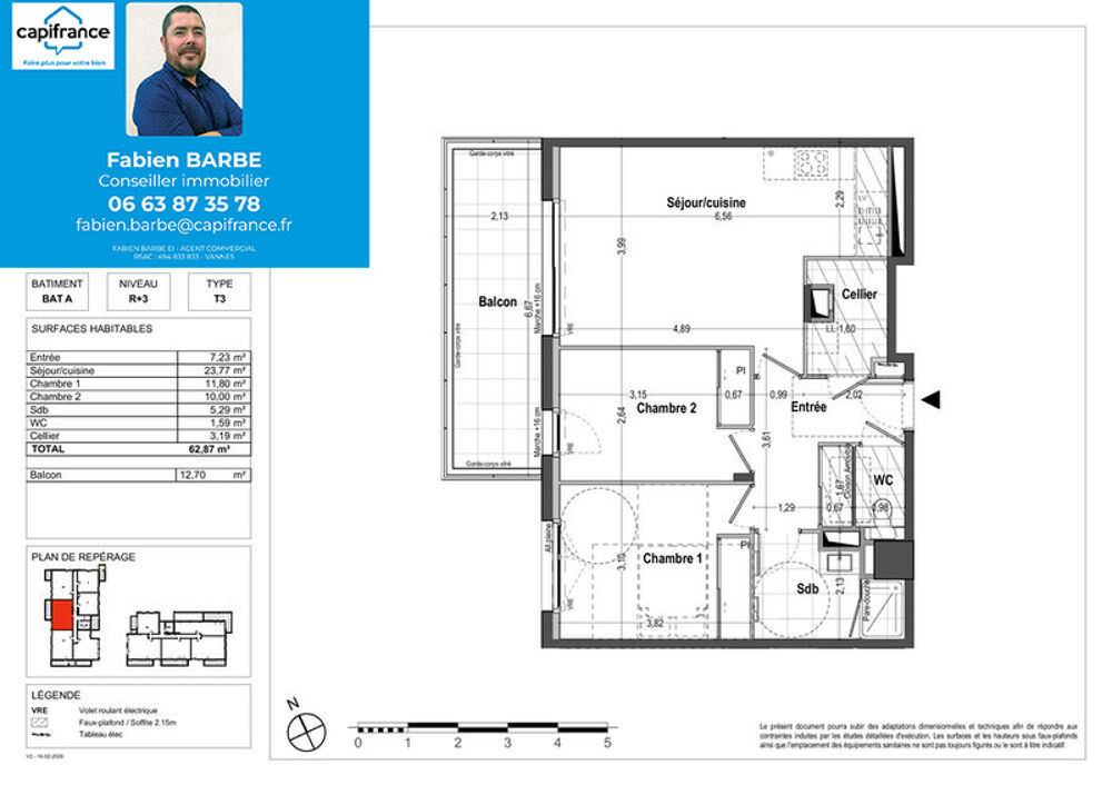 appartement neuf à vendre 3 pièces VEZIN LE COQUET (35)
