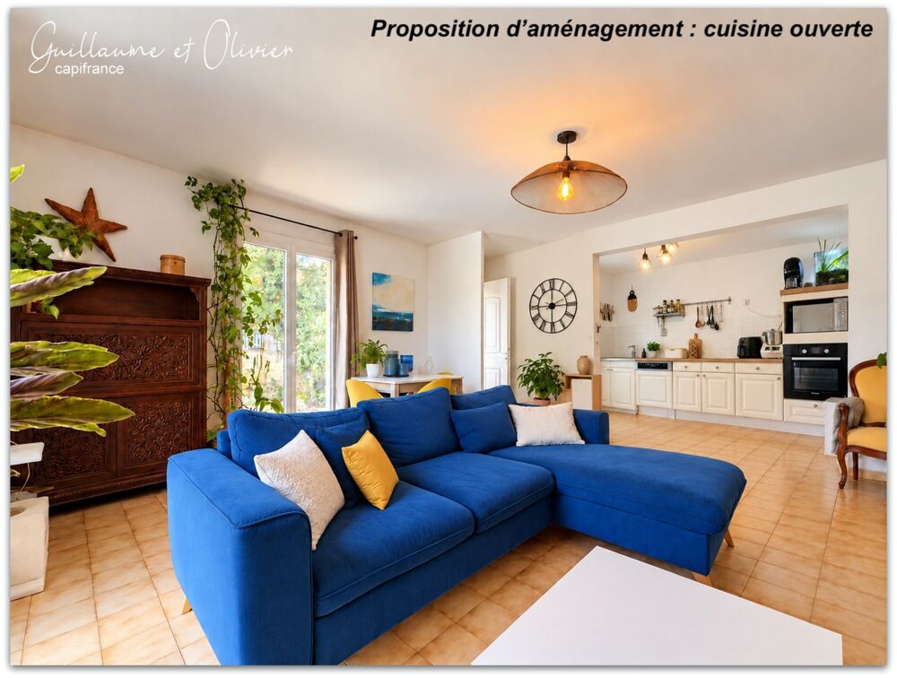 Vente Maison VENDEMIAN (34) - Maison à vendre 4 pièces de plain-pied - 80 m2 - Garage - Terrain clos de 660 m2 Vendemian