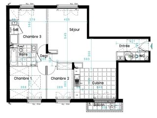  Appartement � vendre 4 pi�ces 92 m�