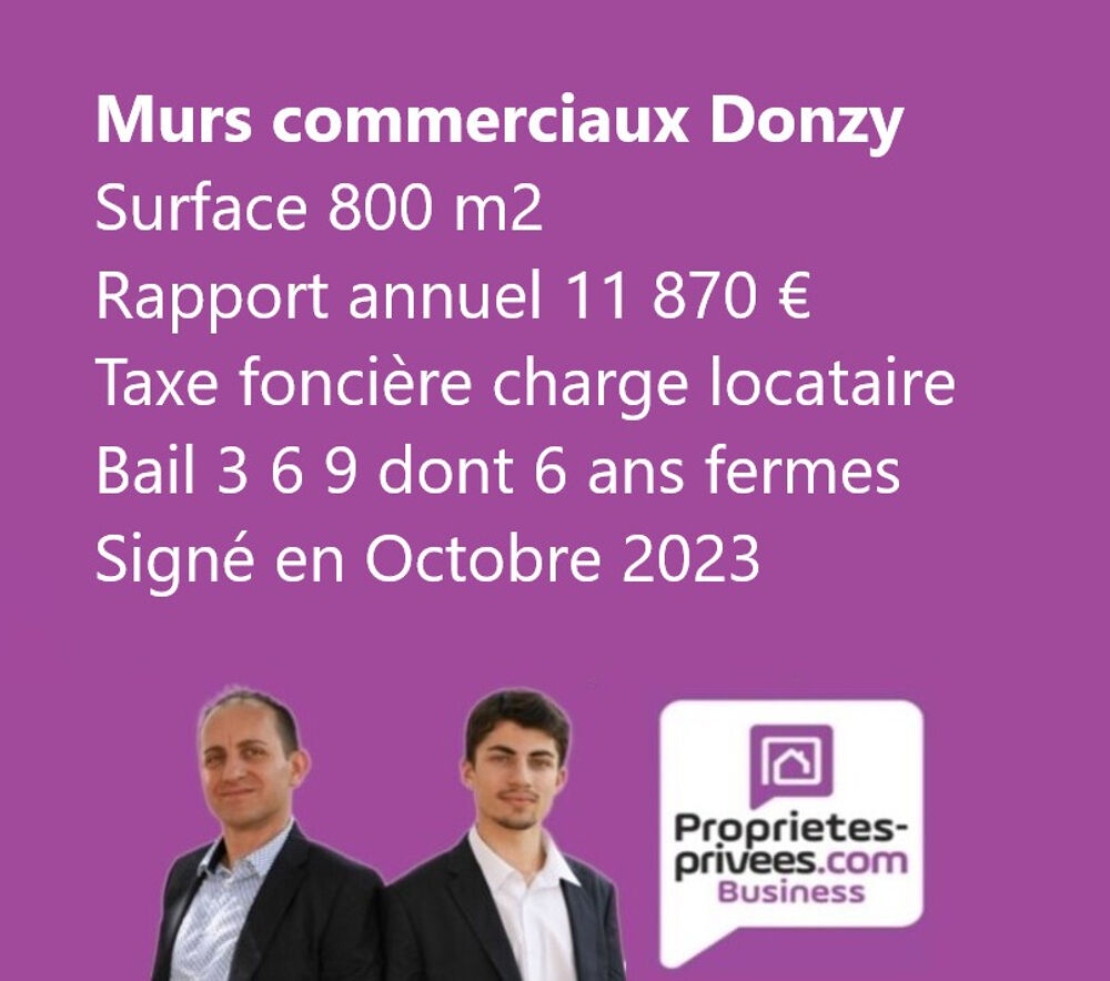   DONZY - MURS COMMERCIAUX LOUES 800 M² 