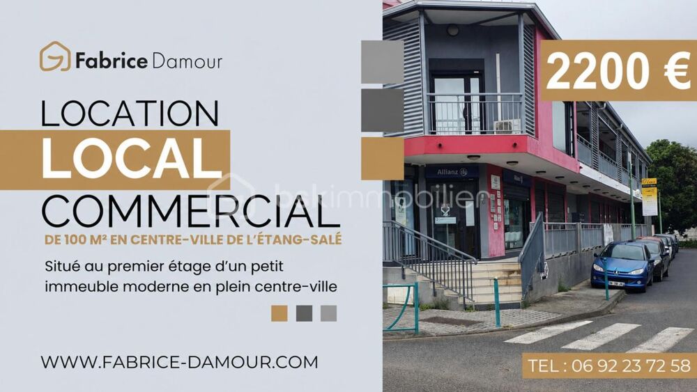   Location Local Commercial ou Professionnel de 100 m² sur L'Étang-Salé 
