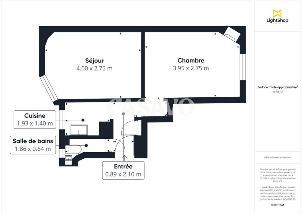 Vente Appartement 2 pièces de 28m² - 92100 Boulogne-Billancourt