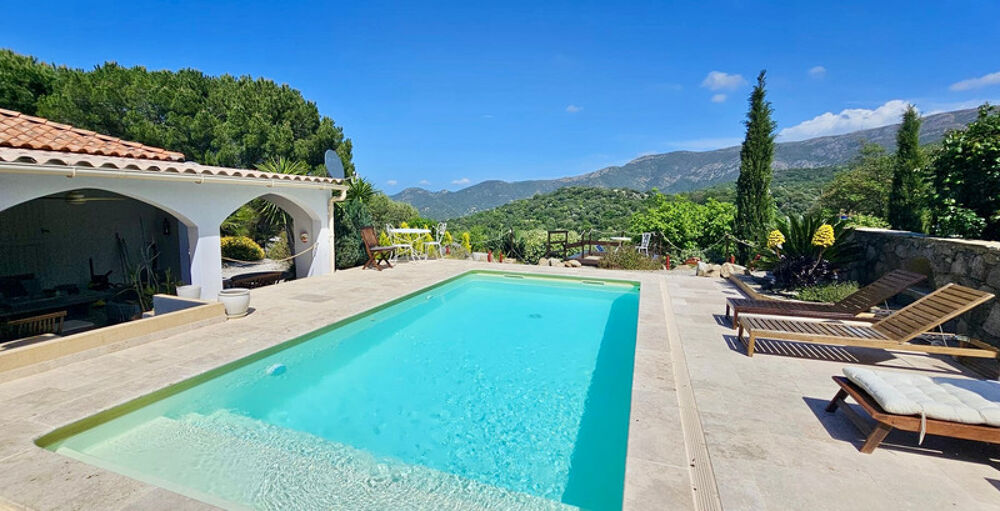 Vente Maison A vendre : Villa contemporaine de plain-pied avec piscine chauffée et vue montagne (Corse) Ville di paraso