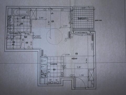  Appartement � louer 2 pi�ces 43 m�