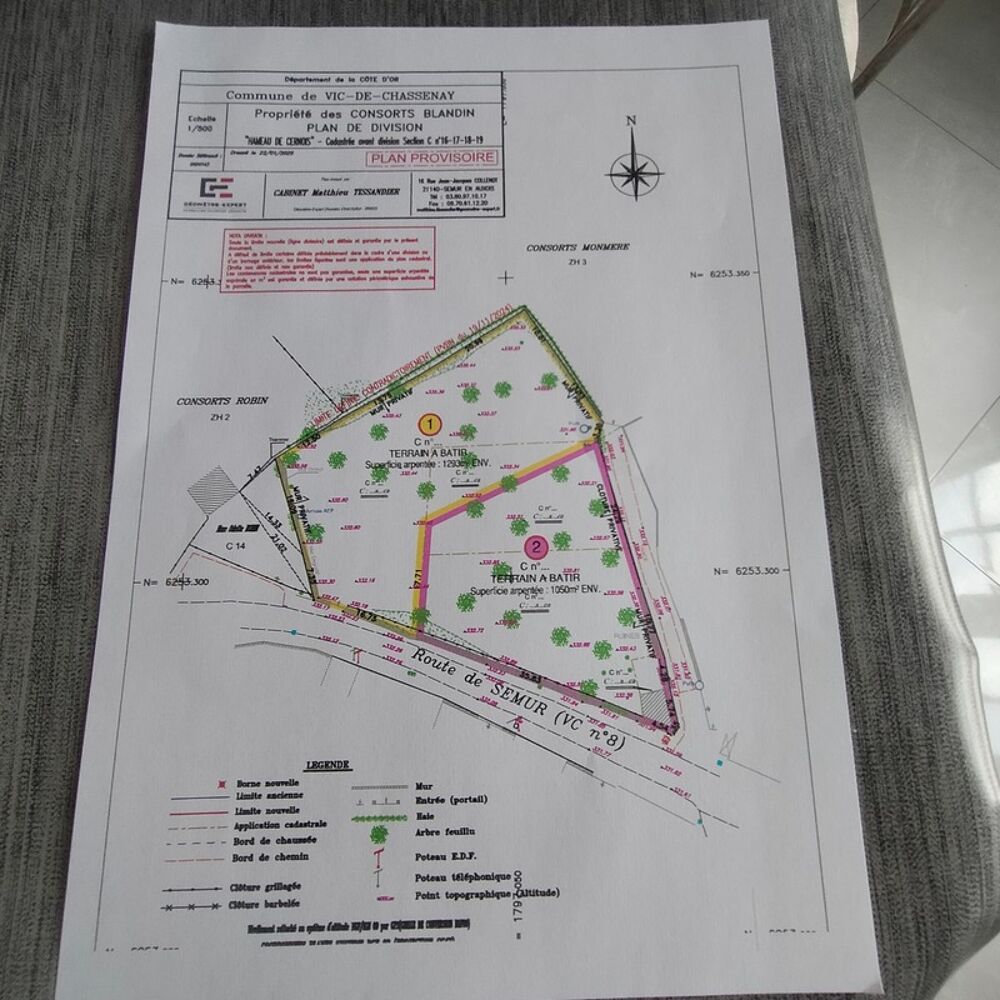Vente Terrain Terrain à vendre N°1  proche de VIC DE CHASSENAY  (21) Vic de chassenay