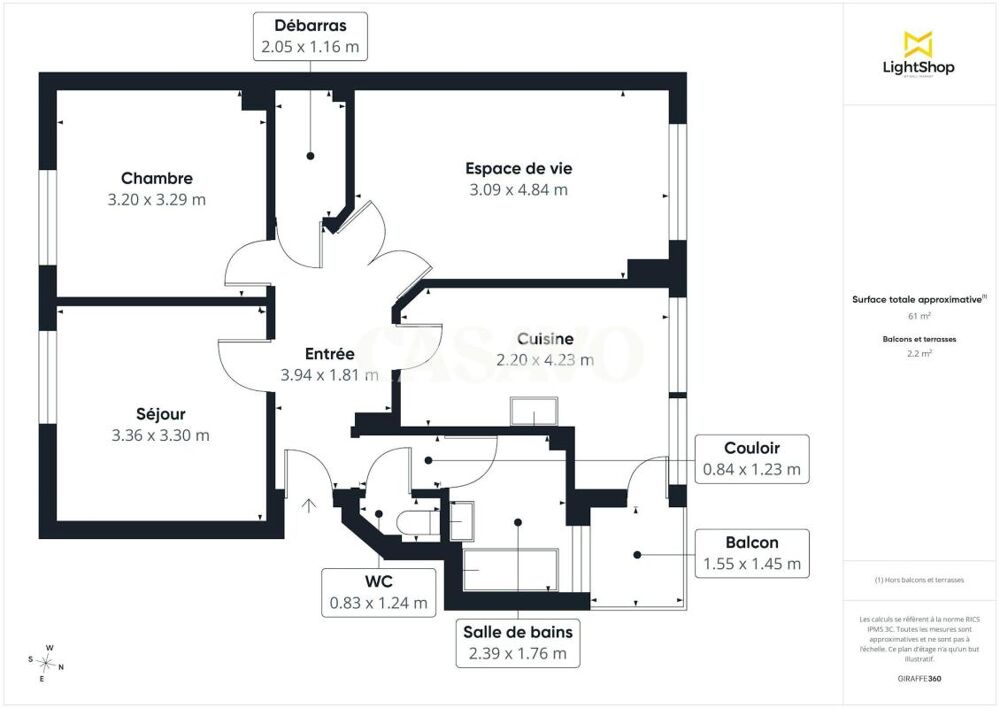 Vente Appartement Vente Appartement 3 pièces de 61m² - 93200 Saint-Denis Saint denis