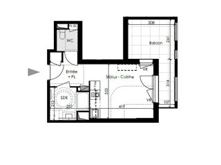  Appartement à louer 1 pièce 27 m²