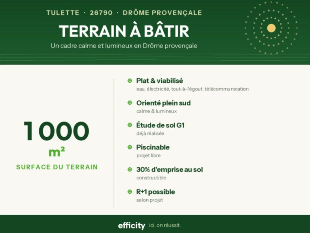 Vente Terrain Terrain à bâtir Tulette