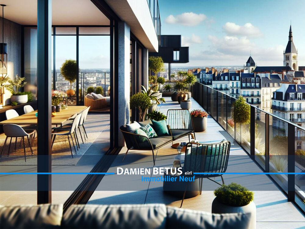 Vente Appartement Appartement à vendre 4 pièces NANTES (44), terrasse exposition Ouest, 4e étage, parking Nantes