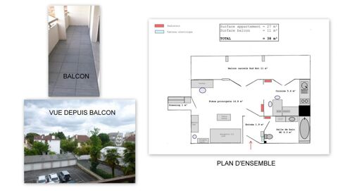  Appartement � louer 1 pi�ce 27 m�