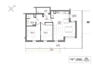 Appartement à vendre 3 pièces 64 m²