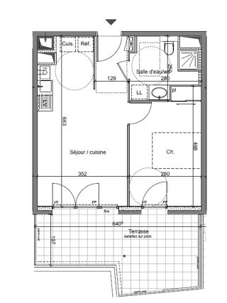 Location Appartement T2 avec terrasse et parking à VILLEURBANNE Villeurbanne