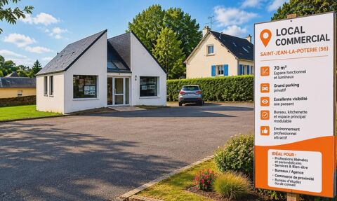 LOCAL COMMERCIAL 35 m&sup2; – EMPLACEMENT STRAT&Eacute;GIQUE – GRAND PARKING – SAINT-JEAN-LA-POTERIE 425 56350 Saint jean la poterie
