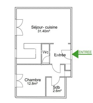  Appartement � vendre 2 pi�ces 52 m�