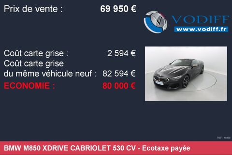 S&eacute;rie 8 XDRIVE CABRIOLET 530 CV 2019 occasion 67960 Entzheim
