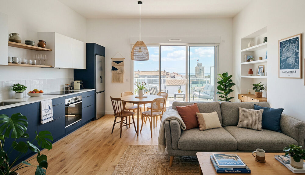 Vente Appartement 3 PIECES, VUE MER, BALCON, PARKING La rochelle