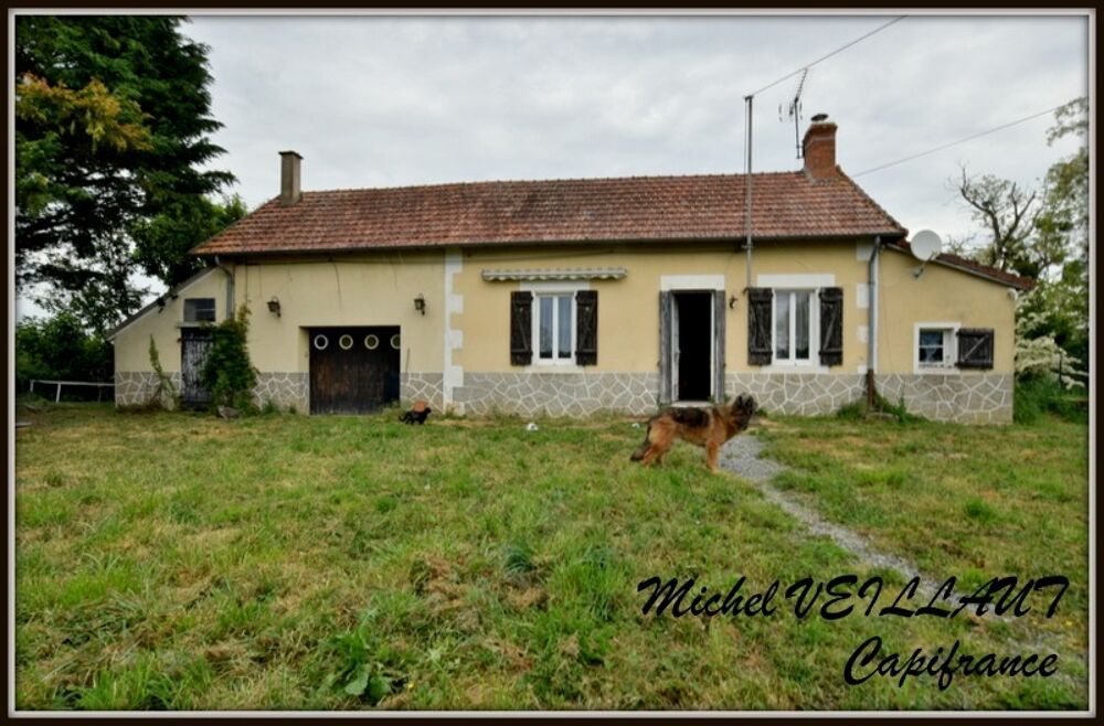 Maison à vendre 3 pièces GANNAY SUR LOIRE (03), deux chambres, terrain 1,43 ha