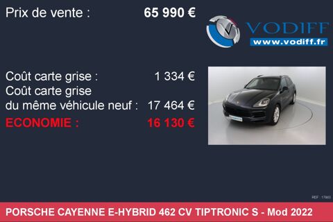 Cayenne E-HYBRID 462 CV TIPTRONIC S 2022 occasion 67960 Entzheim