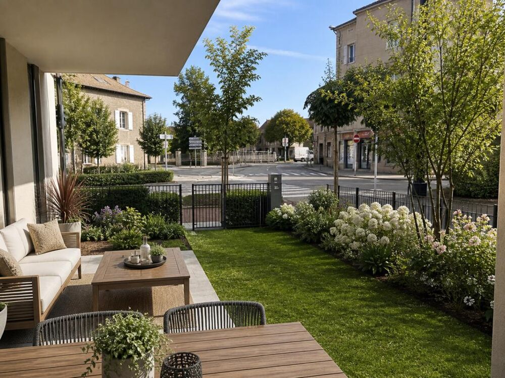 Vente Appartement **DISPONIBILITÉ IMMÉDIATE - CUISINE + FRAIS DE NOTAIRE OFFERTS - JOLI APPARTEMENT AVEC EXTÉRIEUR EN RDC + GARAGE À PROXIMITÉ DE Belleville en beaujolais