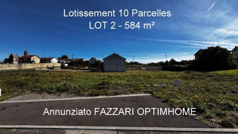 Vente Terrain Stenay 55700 terrain à bâtir viabilisé 584 m² Lot n° 2 Stenay