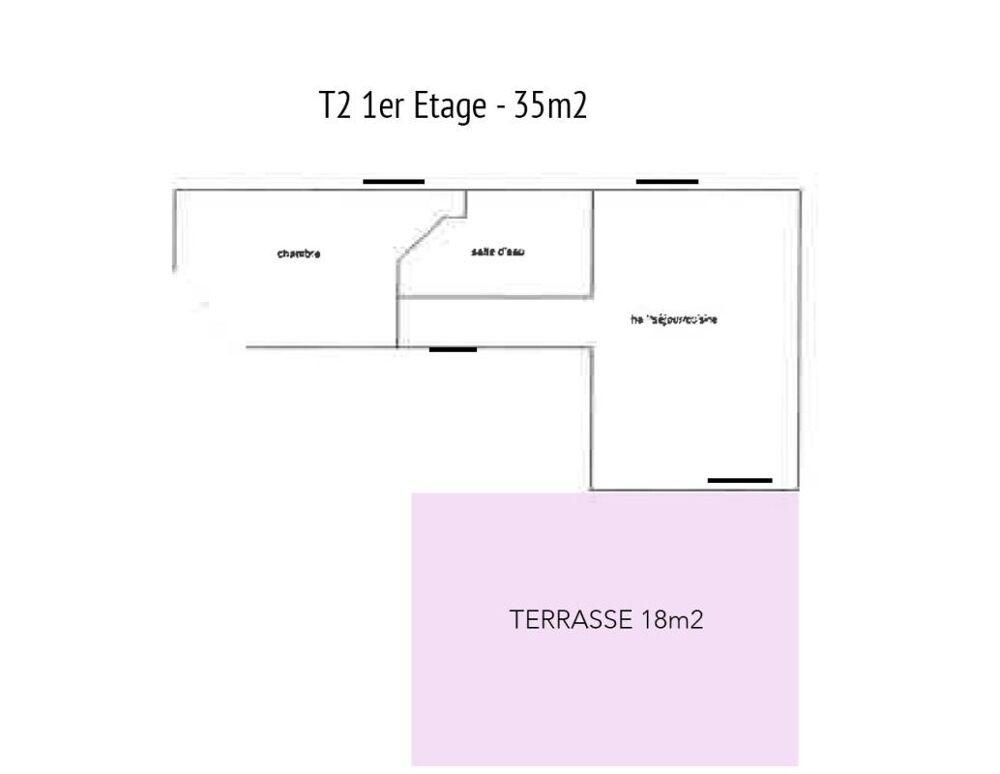 Vente Appartement T2 35m2 avec terrasse centre Quimper grand calme à rénover Quimper