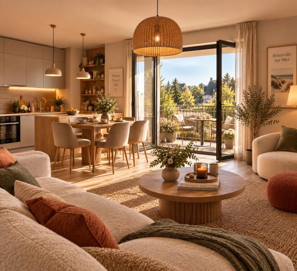 Vente Appartement T3 avec balcon à proximité de Deauville Benerville sur mer