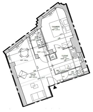  Appartement � vendre 2 pi�ces 44 m�