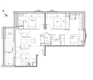  Appartement à vendre 4 pièces 73 m²