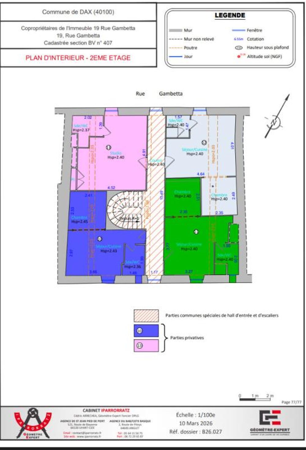 Vente Appartement LOT N°8 STUDIO DE TYPE 1 EN PLATEAU  PROCHE CENTRE VILLE DE DAX Dax