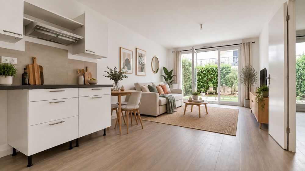 Vente Appartement Pontault-Combault-Appartement 2 pièces-Très bon état- Résidence de 2017-Jardin-terrasse-Parking-lumineux-Bien agencé Pontault combault