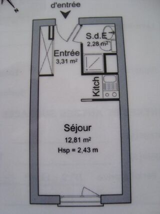  Appartement � louer 1 pi�ce 19 m�