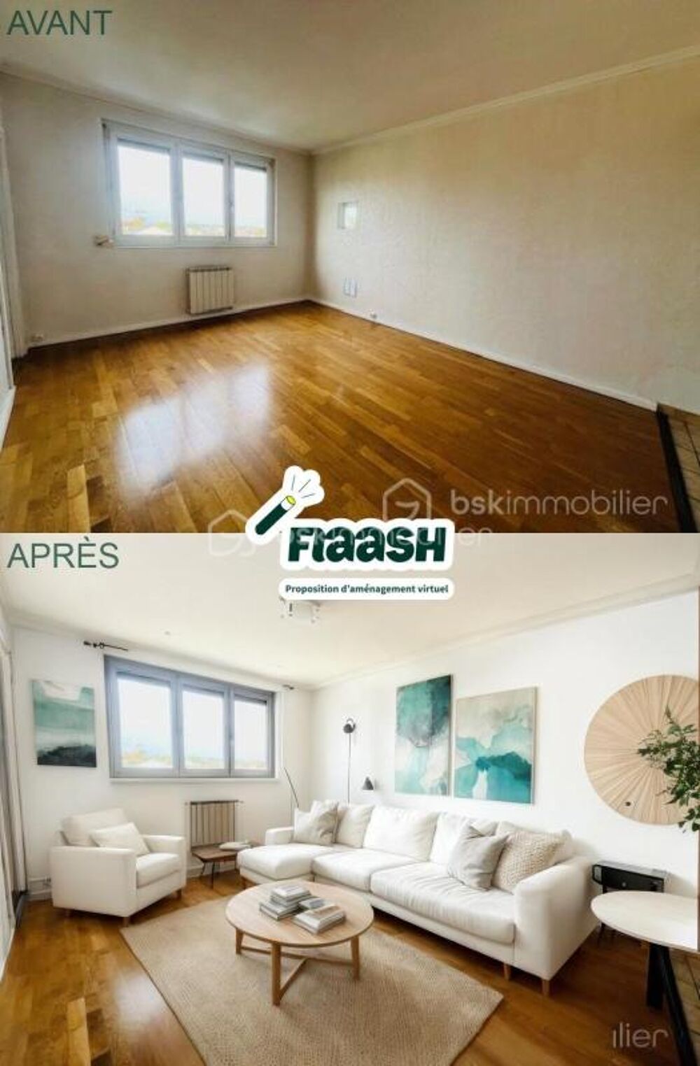 Appartement T4 dans résidence familliale avec cave et box