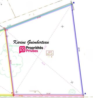  Terrain � vendre 1077 m�