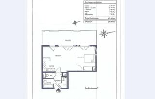  Appartement � vendre 2 pi�ces 44 m�