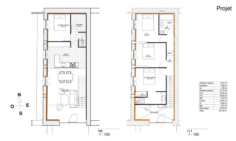 À vendre Grange à rénover avec permis accepté 101 m² - Val de Virvée