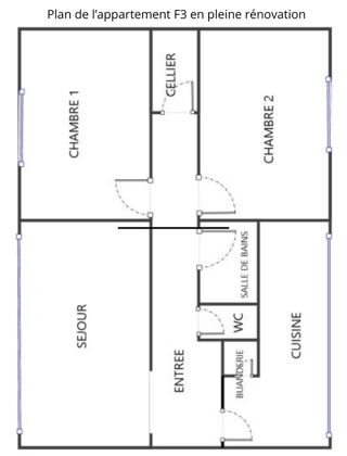  Appartement � vendre 3 pi�ces 57 m�