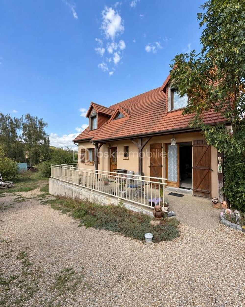 Maison 104 m² avec 4 chambres, sous-sol total et terrain de 900 m², au calme en impasse  Gasny